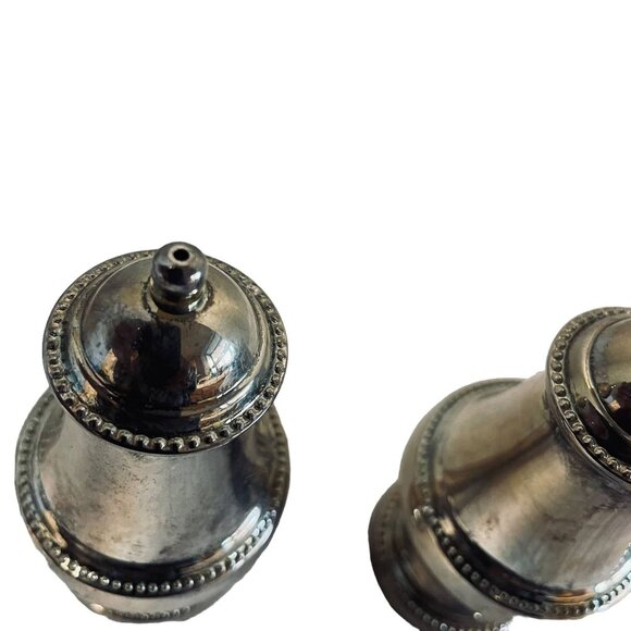 Vintage Lanthe Silver Plated Salt & Pepper Set Pots - Picture 12 of 16